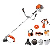 PROYAMA 42.7cc Gas Weed Wacker, 3 in 1 Heavy Duty Weed Eater Gas Powered, Brush Cutter and 2-Cycle String Trimmer Machine wit