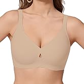 COCOMARTS Jelly Bras for Women No Underwire Seamless Push Up Bra Full Support Comfort Bralettes Wireless Plunge Everyday Bra