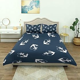 Tropical Beach Nautical Sea Anchor Comforter Set Queen Size Cover Comforter Set Cover All Season Soft and Comfortable… 51fQ%2BHObliL