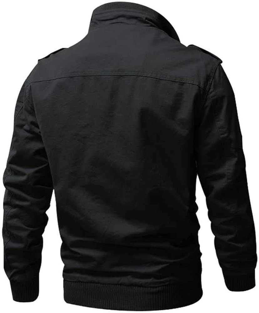 WEEN CHARM Men's Military Jackets Lightweight Casual Windbreaker Spring Cotton Bomber Jacket Outwear at  Men’s Clothing store