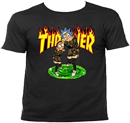 Geek Trenders Thrasher Rick Rick and Morty T-Shirt S-3XL (Small)