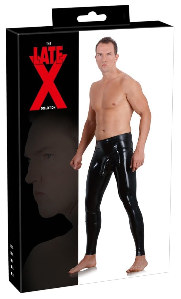 Late X Men's Smallleeve Latex Leggings, XX-Large