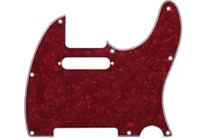 GENERIC ROZILO 8 Hole Tele Pickguard Pick Guard Scratch Plate for Telecaster USA/Mexican Fender Red Pearl