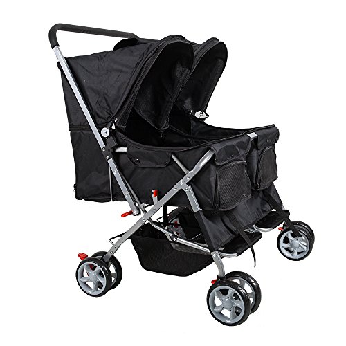 twin double pet stroller