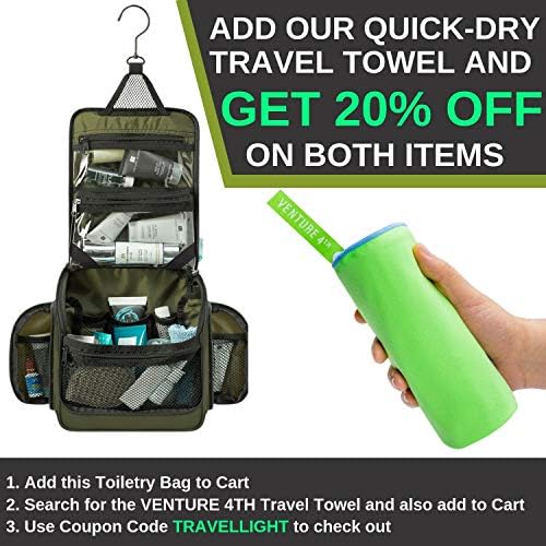 Premium Travel Hanging Toiletry Bag for Men and Women with Expandable Compartments for Cosmetics, Makeup Brushes, Jewelry, Shaving Tools, Detachable TSA Friendly Clear Pouch 2 Premium Travel Hanging Toiletry Bag for Men and Women with Expandable Compartments for Cosmetics, Makeup Brushes, Jewelry, Shaving Tools, Detachable TSA Friendly Clear Pouch