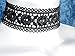 Twilight's Fancy Wide Rose Lace Choker Necklace (Black, Small)