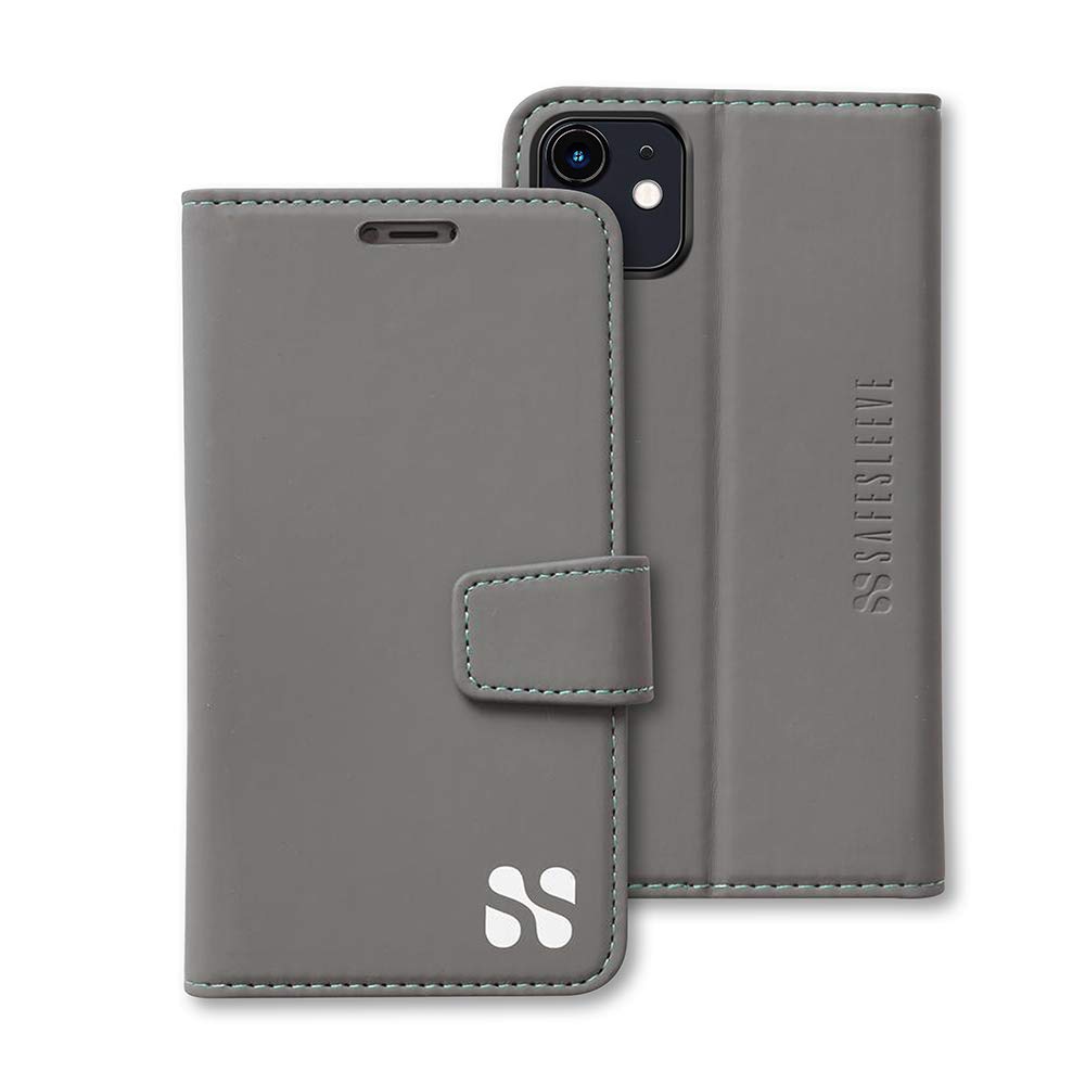 SafeSleeve EMF Protection Anti Radiation iPhone Case: iPhone 11 RFID EMF Blocking Wallet Cell Phone Case (Grey)