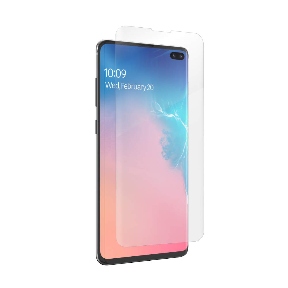 ZAGG InvisibleShield Ultra Clear Screen Protector for Samsung Galaxy S10+- Impact Protection, Touch Sensitive, Easy Application, Full Coverage
