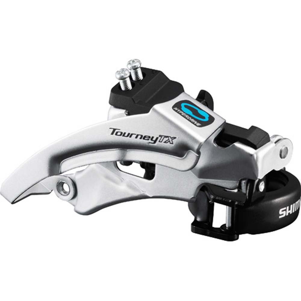 Shimano FD-TX800 Tourney TX front derailleur, top swing, dual pull, for 42/48T, 63-66, Silver