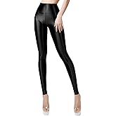 COSDOLY Women's High Waist 7/8 Leggings - Glossy Yoga Pants for Pilates, Cycling & Workout | Tummy Control & Second Skin Fit