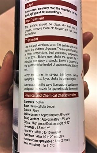 Simply SP-024 Car Etching Premier Spray High Quality Fast Drying Uses on Surfaces Treated and Untreated of Wood Metal Aluminium Glass Stone and Various Types of Plastic, Suitable as a Pre-treatment, Easy to Sand both Dry and Wet 500ML - Image 5