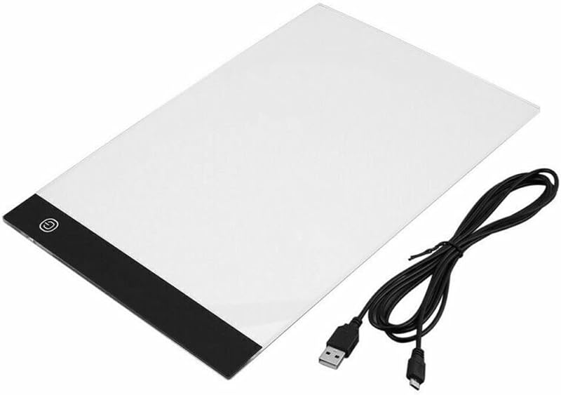 True Face A4 LED Light Box Drawing Tracing Pad Adjustable Brightness Ultra-Thin