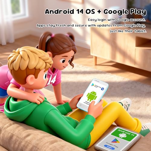 MP3 Player for Kids, Parental Controls, 16GB, Supports Spotify and Audible, Bluetooth and WiFi(Mint Green)