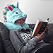 Unicorn Hooded Animal Travel Neck Pillow, Plush Toy Gift, Microbead, Adjustable Drawstring, Perfect For Airplane Travel With Comfortable Neck Support and As Unicorn Party Supplies Designed In Japan