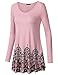 Lotusmile Women's Plus Size Casual Pleated Tunic Blouse, Long Sleeve Round Neck A Line, DPK M