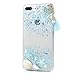 iPhone 7 Plus Case, iPhone 8 Plus Case, Beach Starfish Shower Seashell Design Transparent Clear Soft Flexible Gel Silicone TPU Bumper Slim Fit Shockproof Protective Cover for iPhone 7/8 Plus - Blue