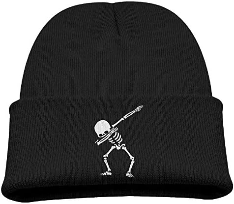 Unisex Youth Adjustable Beanie Hat Slouchy Warm Hat For Dabbing Skeleton