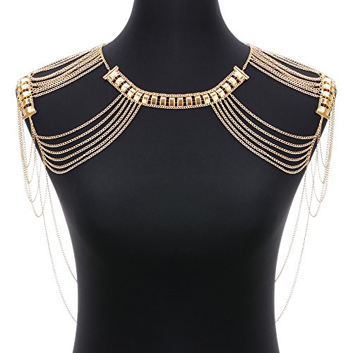 DOTASI Hot Lady Tassels Link Harness Necklace Jewelry Body Shoulder Necklace Body Chain - Thumbnail 2