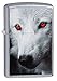 Zippo Red Eyed Wolf Pocket Lighter, Street Chrome