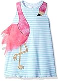 Mud Pie Baby Girls' Casual Playwear Sun Dress, Flamingo, 9-12 Months