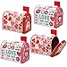 Valentine Mailbox 4 Mini Tins for Kids with Front Opening and Swinging Arm in 2 Valentine Cute Designs