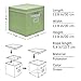 StorageWorks Storage Cube Box with Lid, Fabric Storage Bin, Green, Large, 6-Pack, 11.8x11.8x11.8 inches