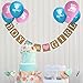 eBoot Boy or Girl Banner and Gender Reveal Balloons Set for Baby Shower Gender Reveal Party Pregnancy Announcement