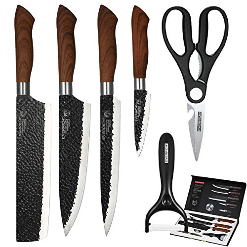 Chef Knife Set, Kitchen Knife Set In Gift Box EVERRICH 6Piece