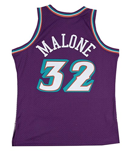 Mitchell & Ness Utah Jazz Karl Malone Swingman Jersey (Purple, 2XL) (Best Of Karl Malone)