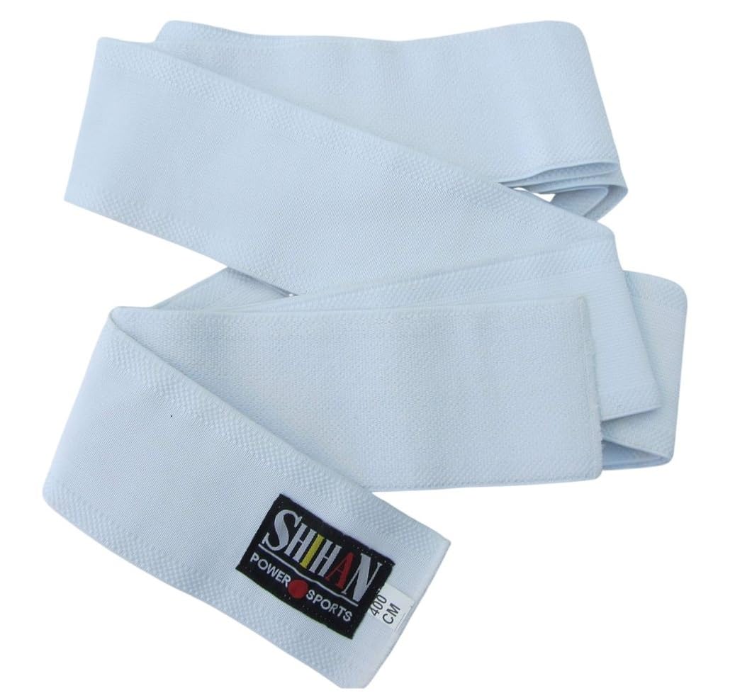 SHIHAN Japanese OBI-BELT Elasticated- Flexi 'SHIROBI-WHITE ' Obi Belt Iaido- KENDO, AIKIDO Belt Signature Range - 400cm x 8cm Easy Comfortable Tie
