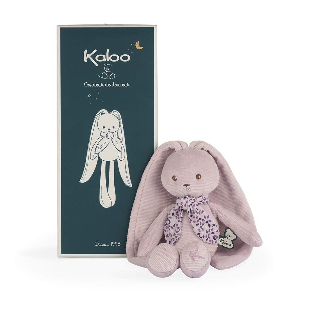 Kaloo - Lapinoo - Rabbit Doll - Baby’s Bi-Material Jersey & Knit Fabric Toy - 9.8"/25 cm - Pink Colour - Ultra-Soft materials - Gift Box - K972202