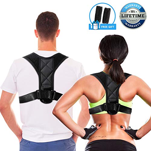 Posture Corrector for Women Men Kids, Free Gift for 2 Soft Armpit Pads, Adjustable Back Posture Corrector for Women Under Clothes, Effective Posture Corrector for Men Posture Corrector for Pain Relief