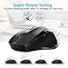 Wireless Mouse, WISFOX 2.4G Full Size Computer Mouse Wireless Ergonomic Mouse 6 Buttons Laptop Mouse USB Mouse with Nano Receiver 5-Level DPI Adjustable Cordless Wireless Mice for Windows(Black)