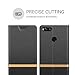 RIFFUE Xiaomi Mi 5X Case, Xiaomi Mi A1 Case, Premium Slim Thin PU Leather Flip Case Protective Foldable Stand Feature Cover With Retro Denim Pattern for Xiaomi Mi 5X / A1 2017 - Black