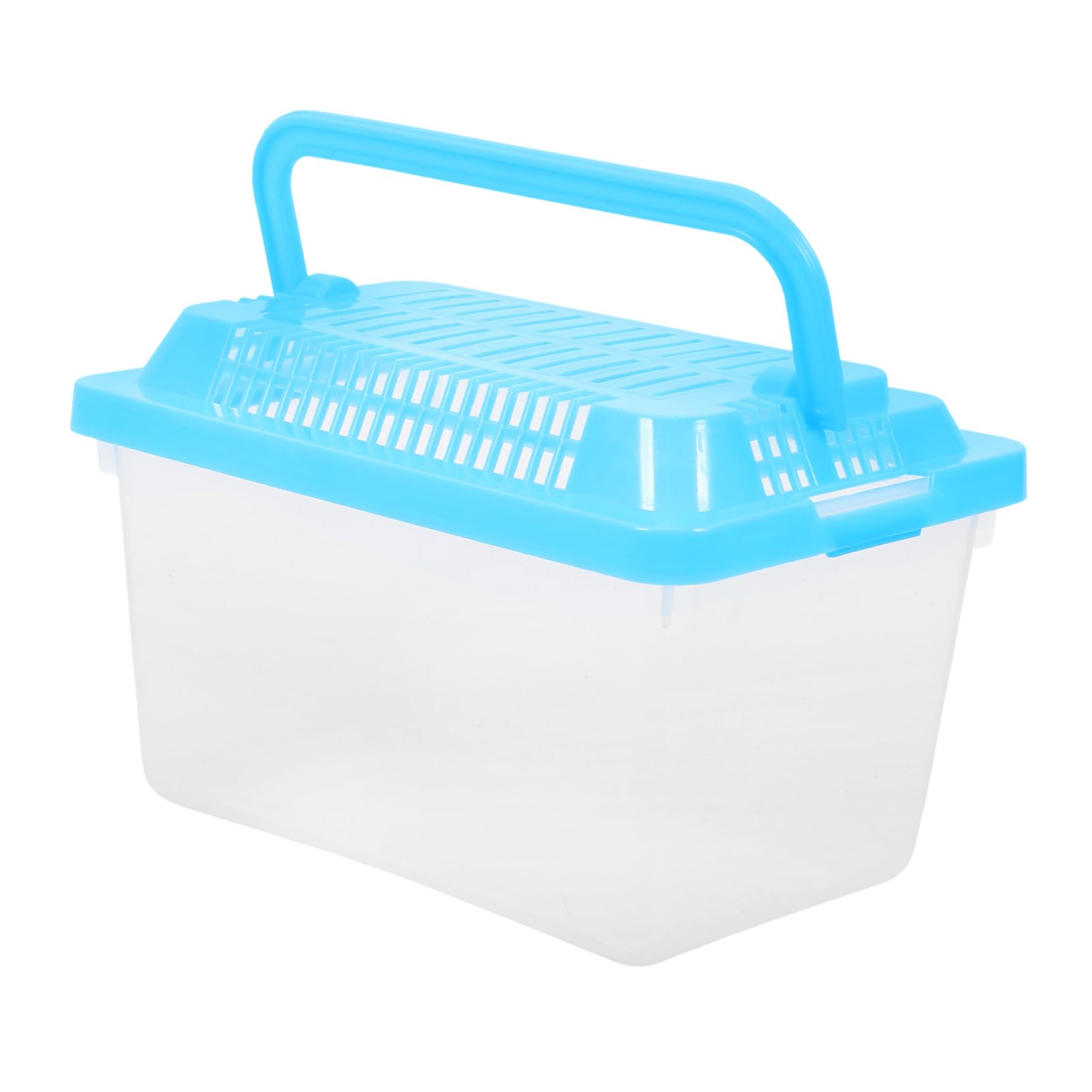 CIYODO Portable Fish Tank 7X4X4 Inch Transparent Handheld Aquarium Turtle Box Plastic Pet Hamster Carrier Compact Reptile Terrarium for Travel