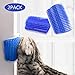 STARROAD-TIM Cat Self Groomer (2 Pack) - Upgrade Wall Corner Scratcher Brush with Catnip, Easy to Clean Cat Hair Brush for All Hair Types, Massage Comb for Cats - Blue