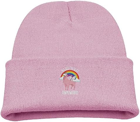 Jukaifaquj Children Majestically Awkward Llama Unicorn Girls&amp;Boys Winter Warm and Comfortabl Cute Pattern Knitting Hat Beanie Skull Cap Pink