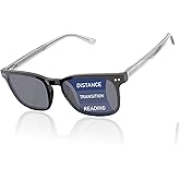 DEHOTRE Progressive Multifocal Reading Sunglasses Men No Line Bifocal Sun Readers with Core Wire Zero Top Spring Hinge UV400