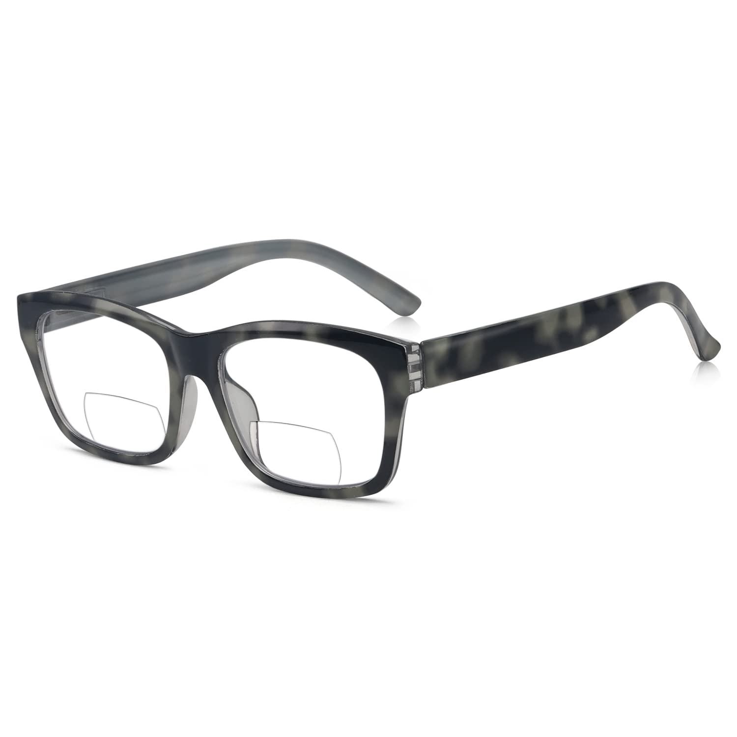 Eyekepper Polycarbonate Large Lens Line Bifocal Glasses Readers Men Grey