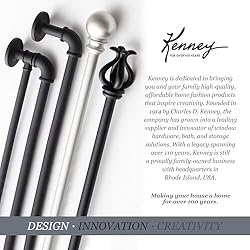 Kenney Kendall Knob Window Curtain Rod, Adjustable