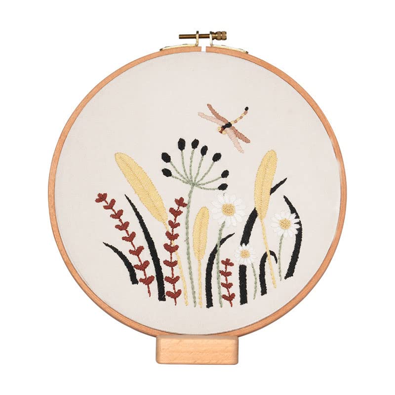 zalati Embroidery Kit Cross Stitch Set with Fabric, Hoop, Threads, Needles, English Manual for Beginners - Flora — image 1
