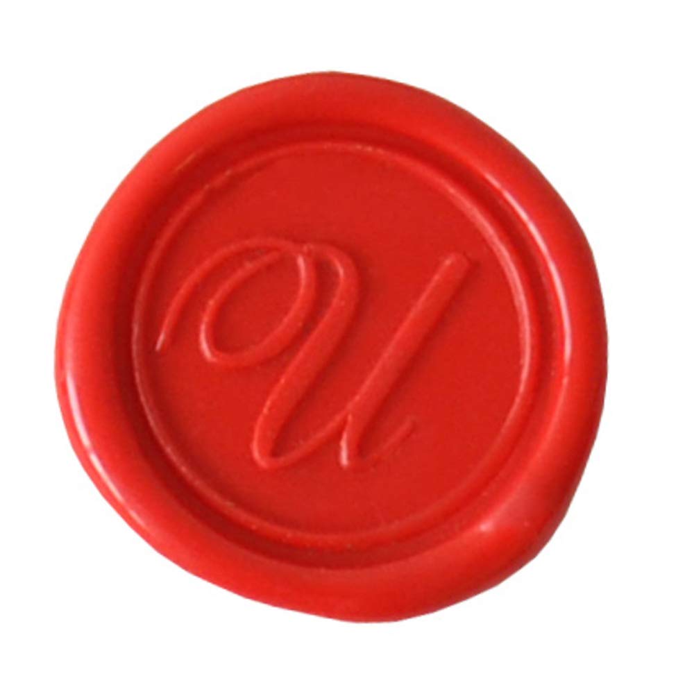 Jacques Herbin 40321T - A brass seal with varnished wooden handle - Modern English - The Letter U - Manufactured in France - Creative Art Tool - Wax Stamp — image 1