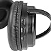 Pair of Two Channel Fold Flat Adjustable Child-Adult Sized Universal Rear Entertainment System Infrared Headphones Wireless IR DVD Player Head Phones for in Car TV Video Audio Listening