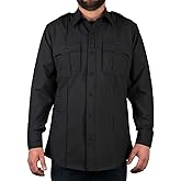 First Class 100% Polyester Short & Long Sleeve Zippered Uniform Shirt 4 Pocket Hidden, Law Enforcement BDU Zipper Closure.