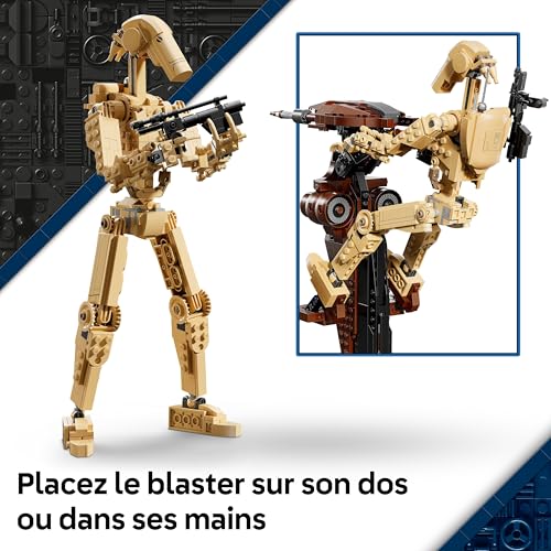 Star Wars 75428 La Menace Fantôme Droïde de Combat sur Son STAP - Jeu de Construction - Figurine de Droïde avec Speeder - Décoration - Cadeau Collector pour Garçon, Ado & Fans dès 12 Ans