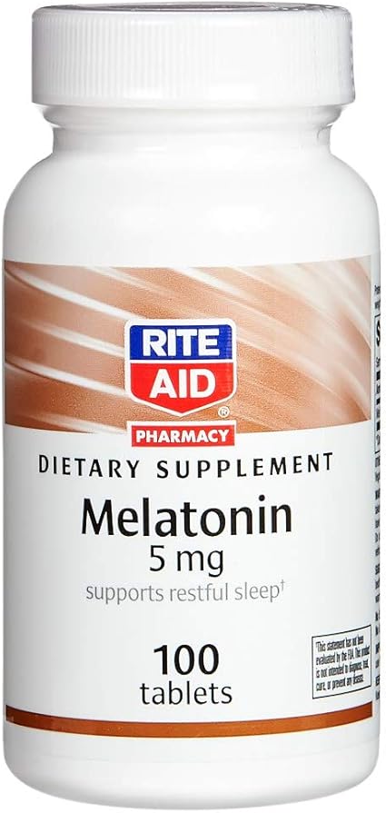 Amazon Com Rite Aid Pharmacy Melatonin Tablets 5mg 100 Count