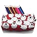 LParkin Sheep Canvas Pencil Case Kawaii Pen Bag Pouch Stationary Case Makeup Cosmetic Bag Gadget Box