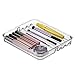 mDesign Cosmetic Organizer Tray for Vanity Cabinet to Hold Makeup Brushes, Eyeliner, Beauty Products - Clear