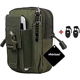 xhorizon FX 1000D Nylon Molle Outdoor Big Capacity Oversize Tactical Smartphone Holster EDC Carry Accessory Tool Waist Bag Pack Pouch Case with Belt Loop & Belt Latch for Accessories & Smart Phones