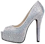 Littleboutique New Arrival Peep Toe Platforms Beads High Heels Wedding Pumps Bridal Shoe Party Pumps